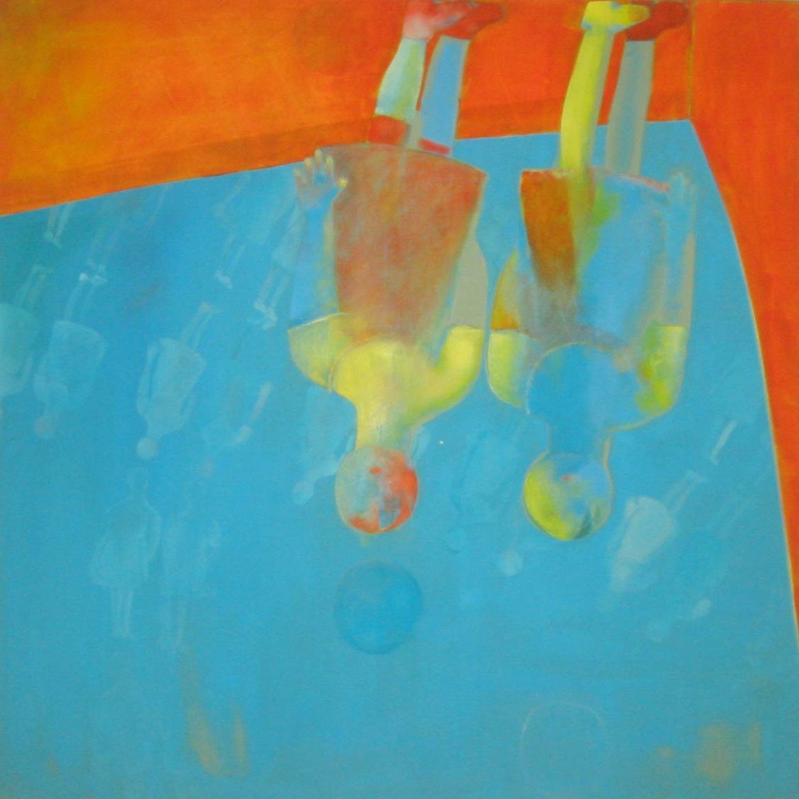 zwei, oel auf leinwand 120x120cm, 1999